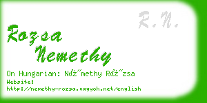 rozsa nemethy business card